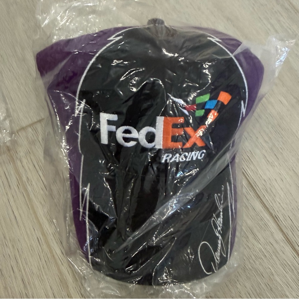 Denny Hamlin FedEx Racing Purple & Black Racing Cap and Graphic Tee Set - Picture 2 of 4